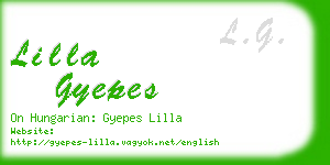 lilla gyepes business card